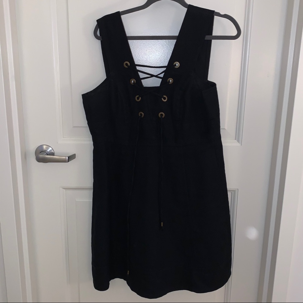 J Crew Lace Up Structured Linen Dress | Size 8